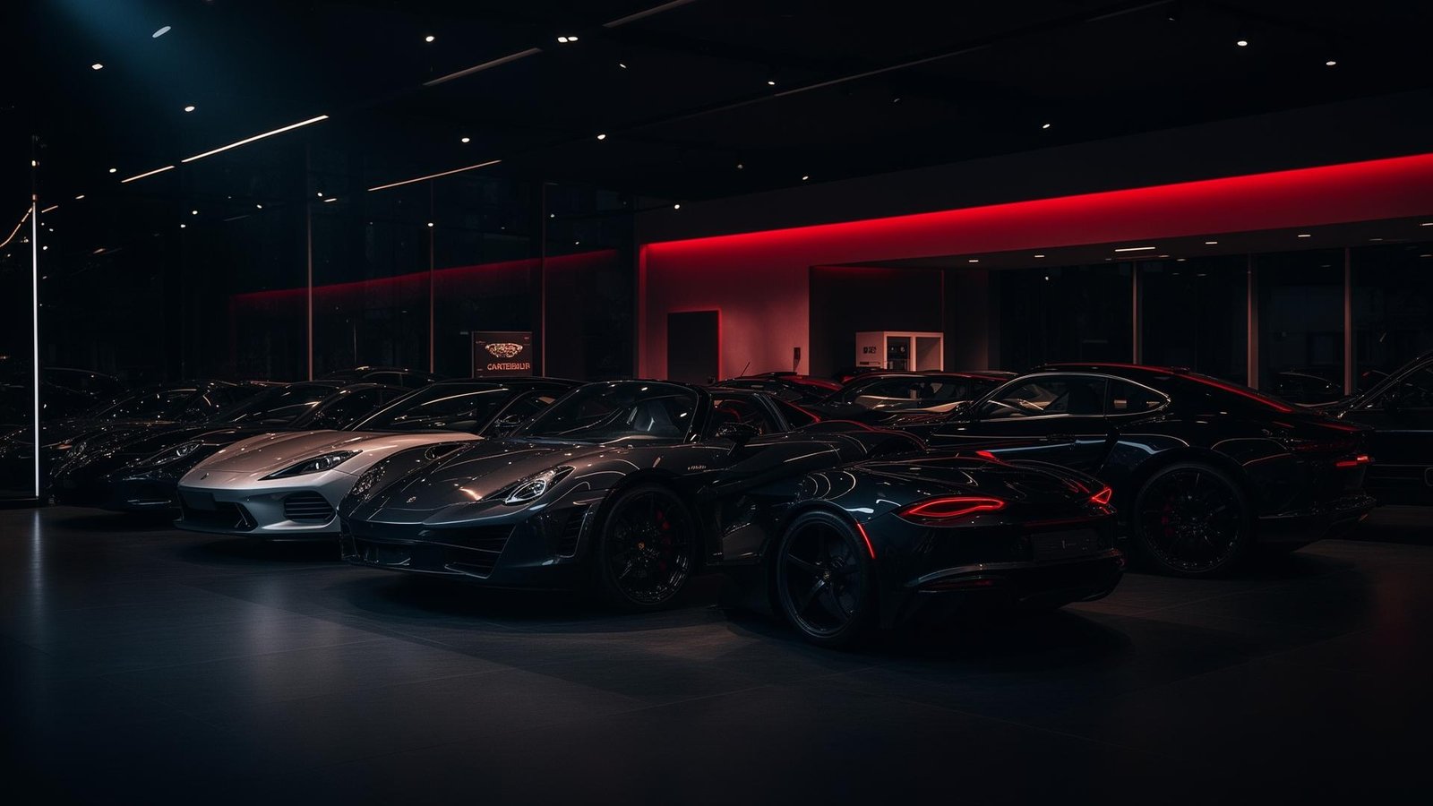 Luxury car showroom
